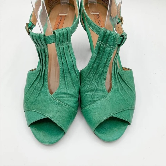 COPY - Miz Mooz Whitley Green Leather Peep Toe Heel - Picture 2 of 6